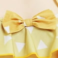 thumbnail image 7 of HAIKYUU Women Two Piece Anime Swimsuit Yellow Ruffled Bikini Set Beach Bathing Suit with Choker, L, 7 of 7