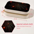 thumbnail image 5 of Halloween Spider Web Velvet Portable Storage Box with Removable Compartment – Gift-Ready, Earring Holder Jewelry Box and Jewelry Organizer, 5 of 7