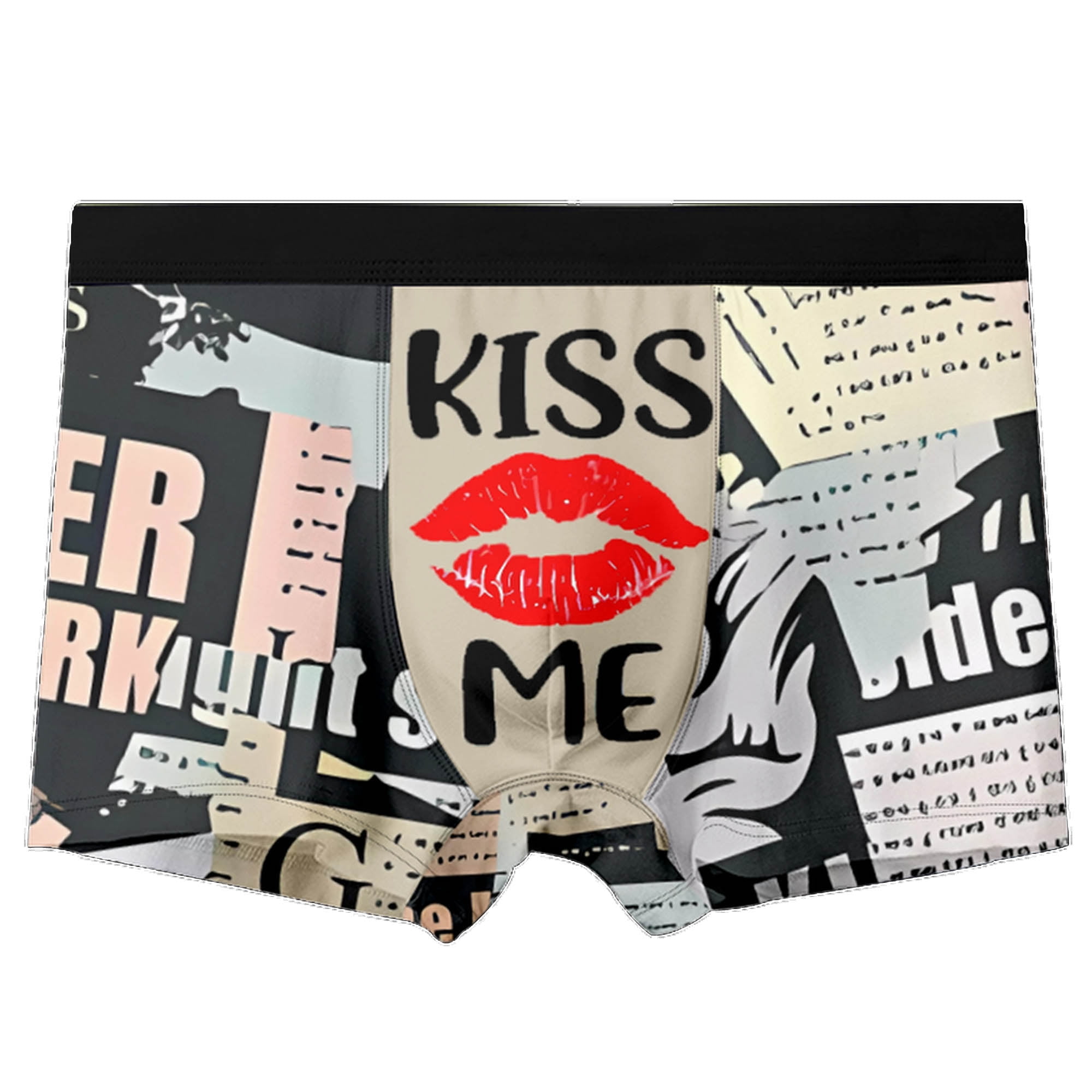 LUXI Valentines Boxers,Mens Cotton Boxers Ultra Soft Men Briefs Casual