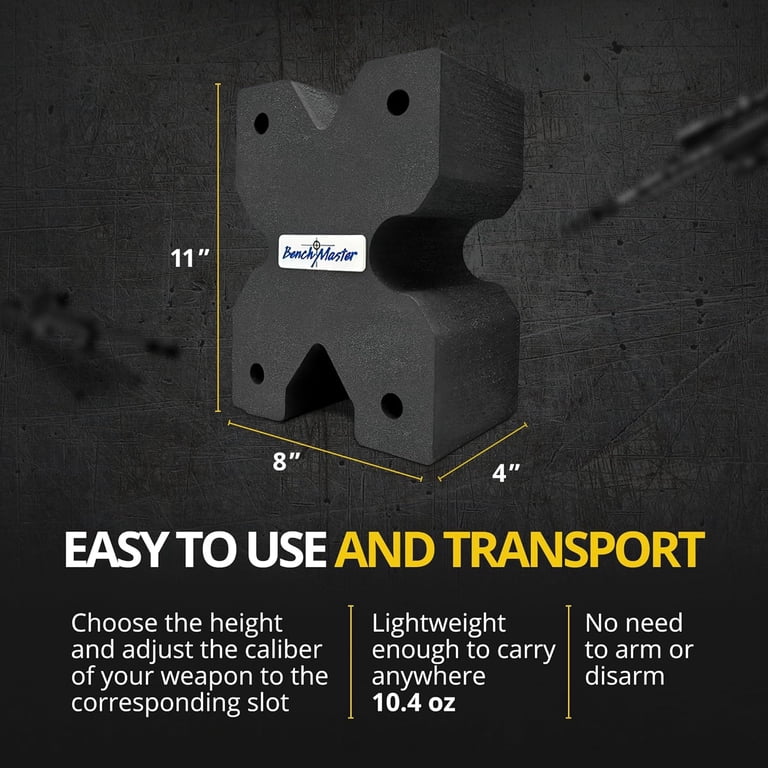 Pro Ears Benchmaster XL X-BLOCK Shooting Rest, Lightweight Foam
