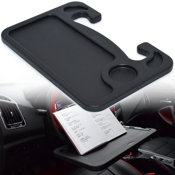 AUTOXBERT Escritorio con volante,  2 en 1 escritorio con volante, escritorio para computadora portátil para automóvil, bandeja para volante de automóvil