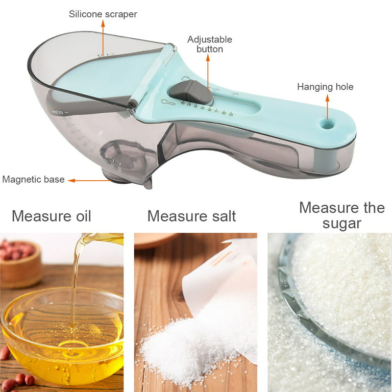 Adjustable Measuring Cups, Kitchen Tool Plastic Scoop Measuring Cup For  Baking, Cooking, Coffee, Sugar, Salt