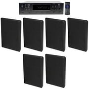 Technical Pro 6000w 6-Zone Home Theater Bluetooth Receiver+6) Slim Wall Speakers