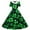 A259 Army Green, variant on Xdegoge St. Patrick's Day Girls Dresses A Line Clover Print Vintage Dress with Collar and Short Sleeves Irish Holiday Gown