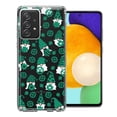 thumbnail image 1 of MUNDAZE Samsung Galaxy A72 Lucky Green St Patricks Day Cute Gnomes Shamrock Polkadots Double Layer Phone Case Cover, 1 of 3