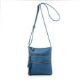 thumbnail image 2 of Leather Small Crossbody Purses for Women Travel Cross Body Bags Lightweight with Adjustable Shoulder Strap Large Capacity Solid Color Blue, 2 of 5