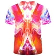 thumbnail image 2 of WHNBCW Funny Fire Printed T-Shirt Colorful Flame Graphic Tee Shirt, 2 of 7