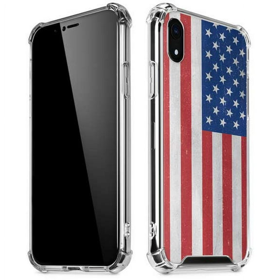 Skinit Countries of the World American Flag Distressed iPhone XR Clear Case