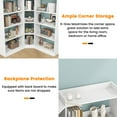 thumbnail image 3 of Tall Corner Bookshelf, 6 Tier L-Shaped Bookcase, Wood Large Book Case Display Shelf for Living Room, Home Office, Study, White, 3 of 9