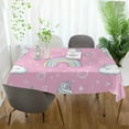thumbnail image 3 of Yayeee Tablecloths 54" x 54" Rectangle Wrinkle Resistant Party Table Cover, Ice Cream Rainbow Pattern, 3 of 8