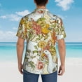 thumbnail image 6 of Xecao Ducks and Flowers print Hawaiian shirt - a stylish short-sleeve button-down for men, perfect for casual beach and tropical outings., 6 of 9