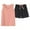 Pink, variant on Admvng Womens Pajamas Chest Cushion Short Sleeved Two-piece Solid Color Plus Size Home Suit Set M-4XL