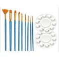 thumbnail image 1 of Juego de paleta de pinceles para pintar acuarela acrílica perlada Pincel de varilla herramientas de arte Material duradero, 1 of 6