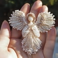 thumbnail image 1 of Collar brooch decoration metal frame, Pearl Collar Brooch Decoration, elegant necklace accent, high-quality pearl accents, vintage style brooch, lightweight design, metal frame construction,, 1 of 7