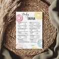 thumbnail image 4 of DONUT Baby Shower Game — BABY TRIVIA Games — Pack of 25 — Fun Baby Facts Games, Doughnut Theme Baby Shower, Trivia Girl or Boy Baby Shower Activity, Gender Neutral Pink Blue Shower Games G850-TRV, 4 of 8