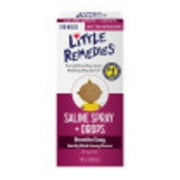 (3 pack) Little Remedies Saline Spray and Drops, Safe for Newborns, Gently Wash Away Mucus from Cold, 1 fl oz