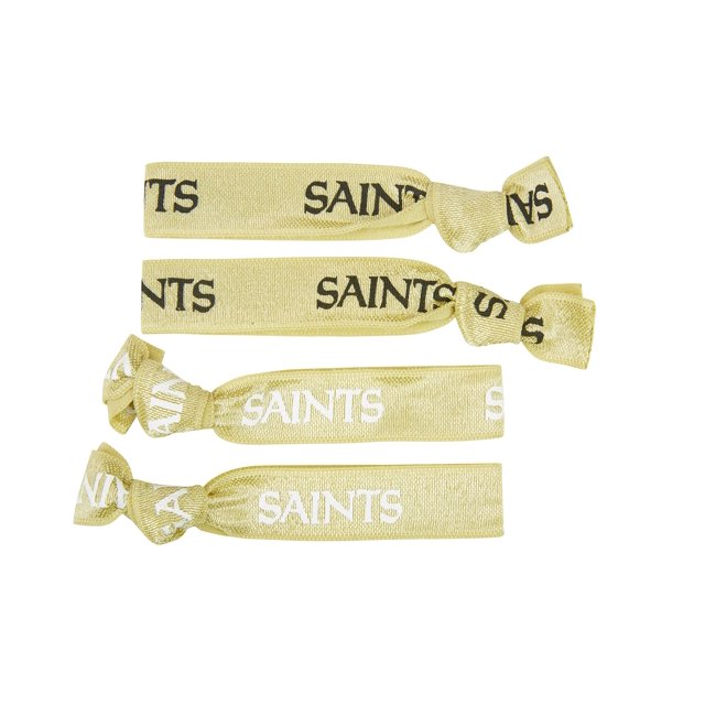 Paquete de 4 lazos elásticos para el cabello de los New Orleans Saints de la NFL