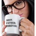 thumbnail image 2 of 3drose, Best Father Forever, Black Lettering on White Background, 11oz Magic Transforming Mug, 2 of 7
