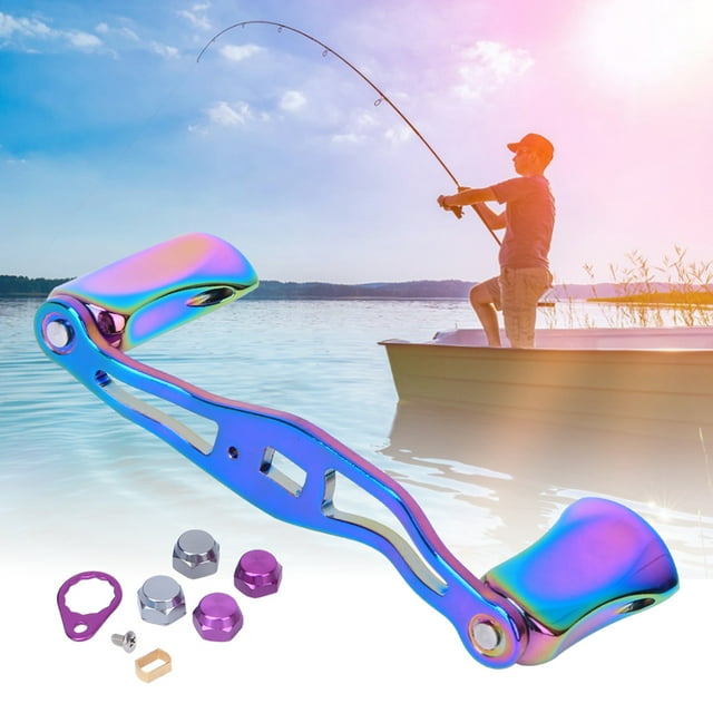 Power Knob Reel, Fishing Baitcasting Wheel, 34.5g 89mm For Adult Children Fishing Lover Sea/ Fishing Fishing Tackle Outdoor Use Handle Reel Replacement Colorful Set,Colorful Handle