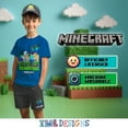 thumbnail image 4 of Minecraft Boys 3-Piece Hostile Behavior Set - Short Sleeve Graphic T-Shirt, Shorts, and Baseball Cap Outfit for Kids (Sizes 4-16), 4 of 7