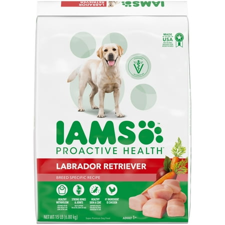 IAMS ProActive Health Adult Labrador Retriever Dry Dog Food, Chicken Flavor, 15 Pound Bag