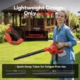 thumbnail image 5 of Cordless Leaf Blower for Milwaukee 18V Battery, 4 in 1 Blower/Vacuunm/Inflator/Deflator, Electric Mini Leaf Blower, 3 Speeds, 190 MPH with Extended Tube for Lawn Care(Bare Tool Only), 5 of 8