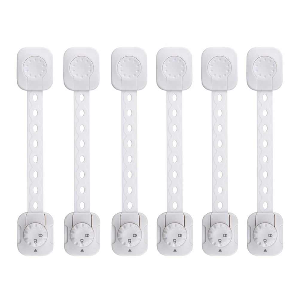 Child Proof Safety Locks[White], 6 Pack Baby Proof Locks with