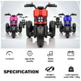 thumbnail image 4 of Voltz Toys Ride-on Motorcycle for Kids, 6V Ride on Car for Kids 18-60 Months, Battery Powered 3-Wheeler with LED Lights and Music (Blue), 4 of 6