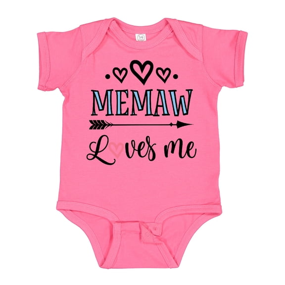 Inktastic Memaw Grandma Loves Me Girls Baby Bodysuit