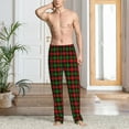 thumbnail image 5 of Green Red Plaid Men'S Pajama Pants Soft Sleep Lounge Pants Pjs Bottoms With Pockets 3x-Large, 5 of 6