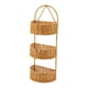 thumbnail image 2 of Cesta de Pared Tejida Organizador Colgante de Imitación Ratán Canasta para Estantería Decoración Y Macetero Adecuada para Baño Cocina Dormitorio Jardí Semicírculo 3 capas, 2 of 8