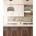 thumbnail image 3 of 14" W 2 Light Pendant Light Oatmeal Shade with Diffuser, Black Cord, 3 of 5