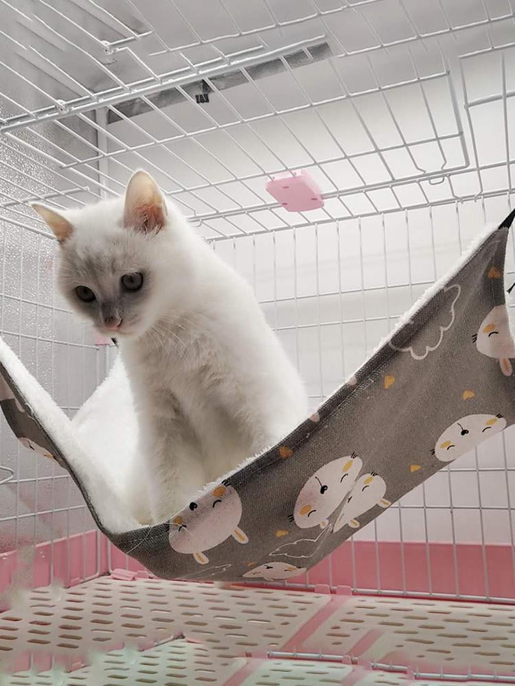 Cat Rat Rabbit Hammock Hanging Bed Warm Fleece Blankets for Pet Cage 27*27cm 
