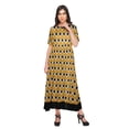 thumbnail image 4 of Moomaya Long A-Line tunic Kurti Dress For Women Elbow Sleeve Printed Casual Kurti, 4 of 5