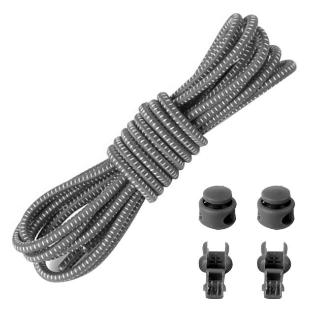 1 Paire de Lacets Ronds Élastiques de 3,28 Pieds avec Verrou et Clip pour Cordon