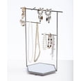 thumbnail image 3 of Mango Steam Tabletop Hexagon Jewelry Tower / Display Stand for Bracelets & Necklaces - Silver, 3 of 9