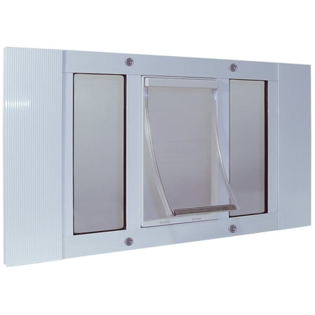 Ideal Pet Products Aluminum Sash Pet Door Medium White 1.63" x 33" x 16.63"