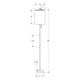 thumbnail image 2 of Monarch Specialties Lighting, 62"h, Floor Lamp, Black Metal, Ivory / Cream Shade, Contemporary, 2 of 3