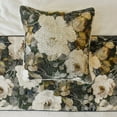thumbnail image 4 of The HomeCentric King / Queen / Twin Gray & Brown Designer Queen 74"x18" Bed Runner With 2 Pillow Cover, Rose, Floral & Bead Embroidery Bed Scarf on Cotton fabric - Rada, 4 of 4