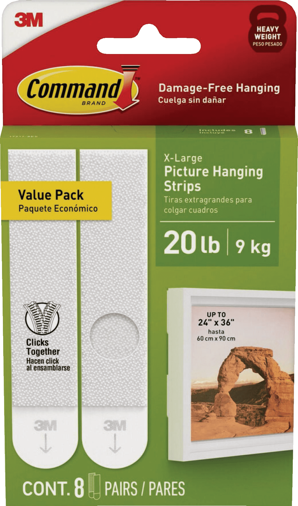 Command Picture Hanging Adhesive Strips - Pack of 12 — Residential Use, Standard Application