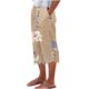 thumbnail image 1 of ICHUANYI Clearance Womens Summer Fashion Casual Printing Pocket Cropped Pants Lrregular Lace Straight Leg Pants(Khaki, L) ICHUANYI WER2023081109412, 1 of 4