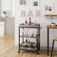 thumbnail image 4 of M optimized Bar Carts for Home, Bar Cart, Serving Cart with Wheels, 3 Tier Bar Cart with Wine Rack, Wheel Locks, 4 of 7