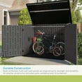 thumbnail image 5 of Suncast Stow-Away Horizontal Storage Shed, All-Weather Outdoor Backyard Unit, Peppercorn, 5 of 9