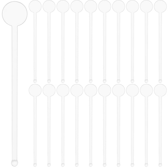 160 Pcs Swizzle Sticks for Cocktails, Plastic Drink Stirrers, Reusable Wedding and Party Cocktail Stir Sticks, 18 cm/7 in Long with Smooth Shaft and Round Head Design
