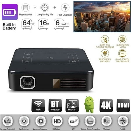Mini Home Theater Projector HD 1080P 4K DLP Wifi Android Cinema 2G +