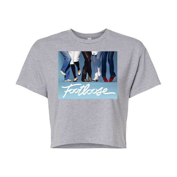 Footloose - Shoes Don't Matter - Anyone Can Dance - Juniors Cropped Cotton Blend T-Shirt