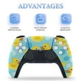 thumbnail image 4 of Skin Sticker for PS5 Slim Standard PS5 Pro Disc Digital Edition Console and Controllers Decals for Playstation 5 (Cute Rubber Duck,PS5 Slim Disc Edition), 4 of 5