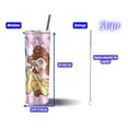 thumbnail image 3 of Termo Tumbler 20oz SVART Diseños Princesa Bella Tipo Inflado 3d, 3 of 5