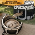 thumbnail image 7 of Dinosam Extra Large Cat Playpen,45" Pop-up Cat Cage with Side Pocket,Pet Playpen for Small Animal Indoor Outside Kitten Playpen 45" Diameter 23" Height, 7 of 7
