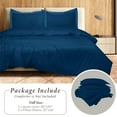 thumbnail image 3 of ROYALE LINENS Navy Duvet Cover Full Size - Soft Full Duvet Cover Set - 3 Piece Double Brushed Full Duvet Covers with Zipper Closure, 1 Full Duvet Cover 80x90 inches and 2 Pillow Shams (Full, Navy), 3 of 8
